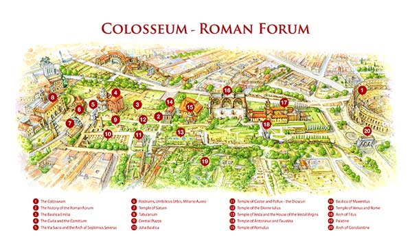 Map Roman Forum 